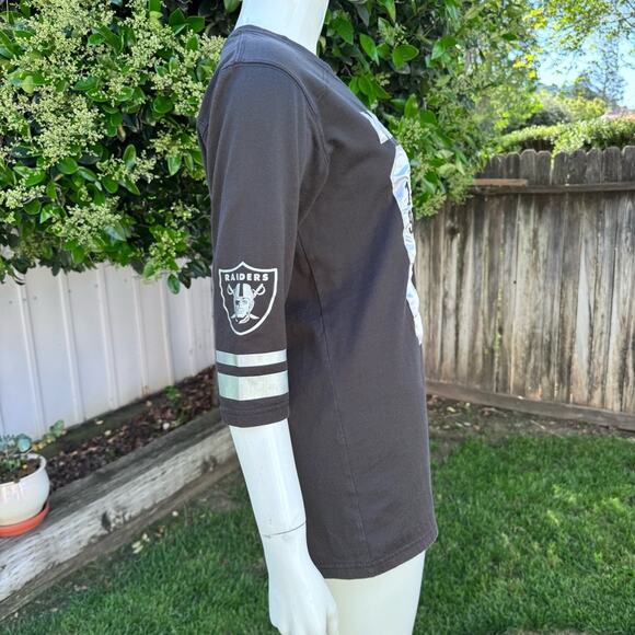 RARE NFL x PINK Victoria Secret Raiders Football Jersey Black Silver Women's S - Picture 7 of 10